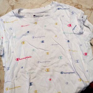 Champion Girl's Script Graphic Short Sleeve Crew T-Shirt